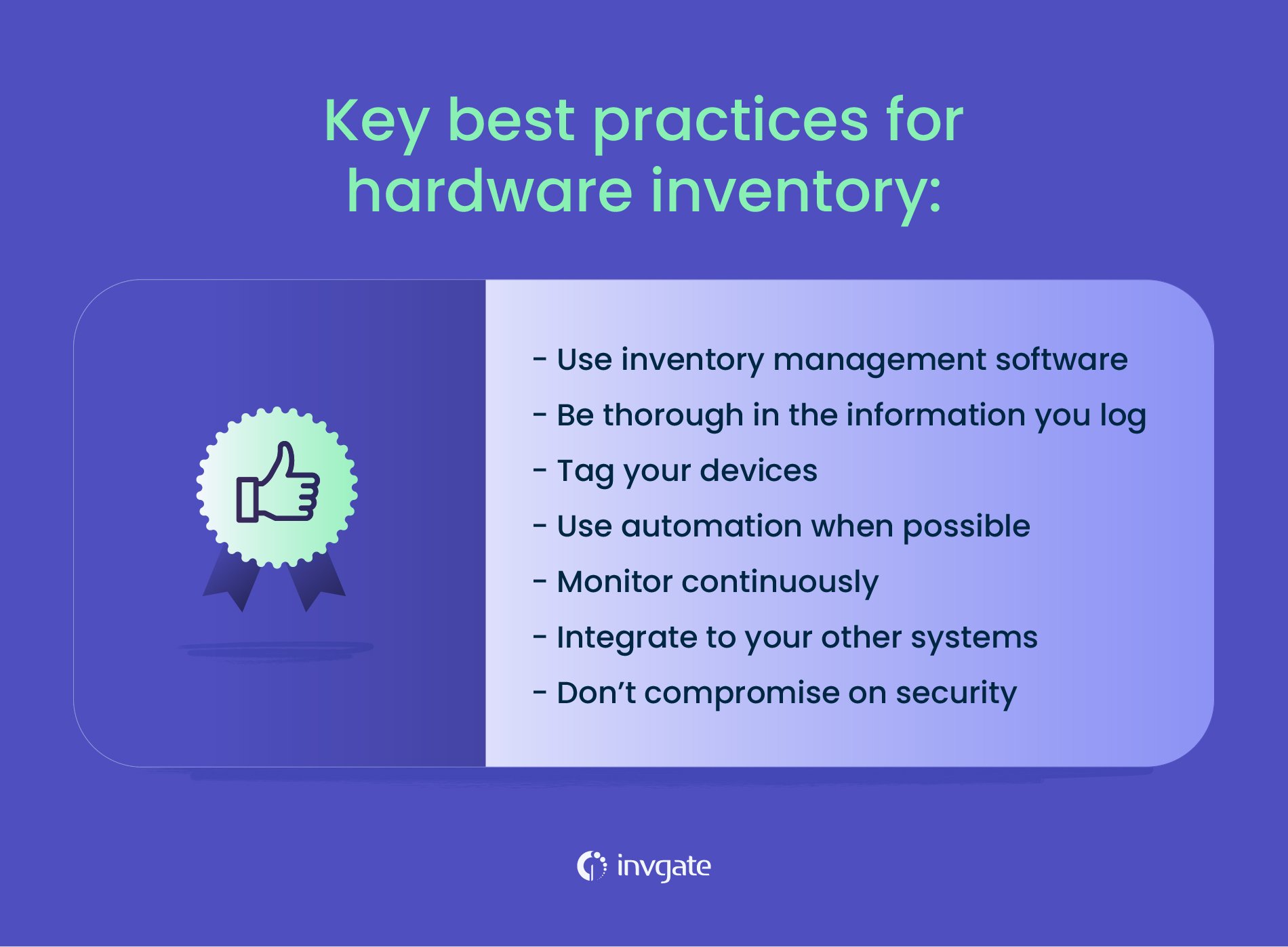 hardware inventory best practices