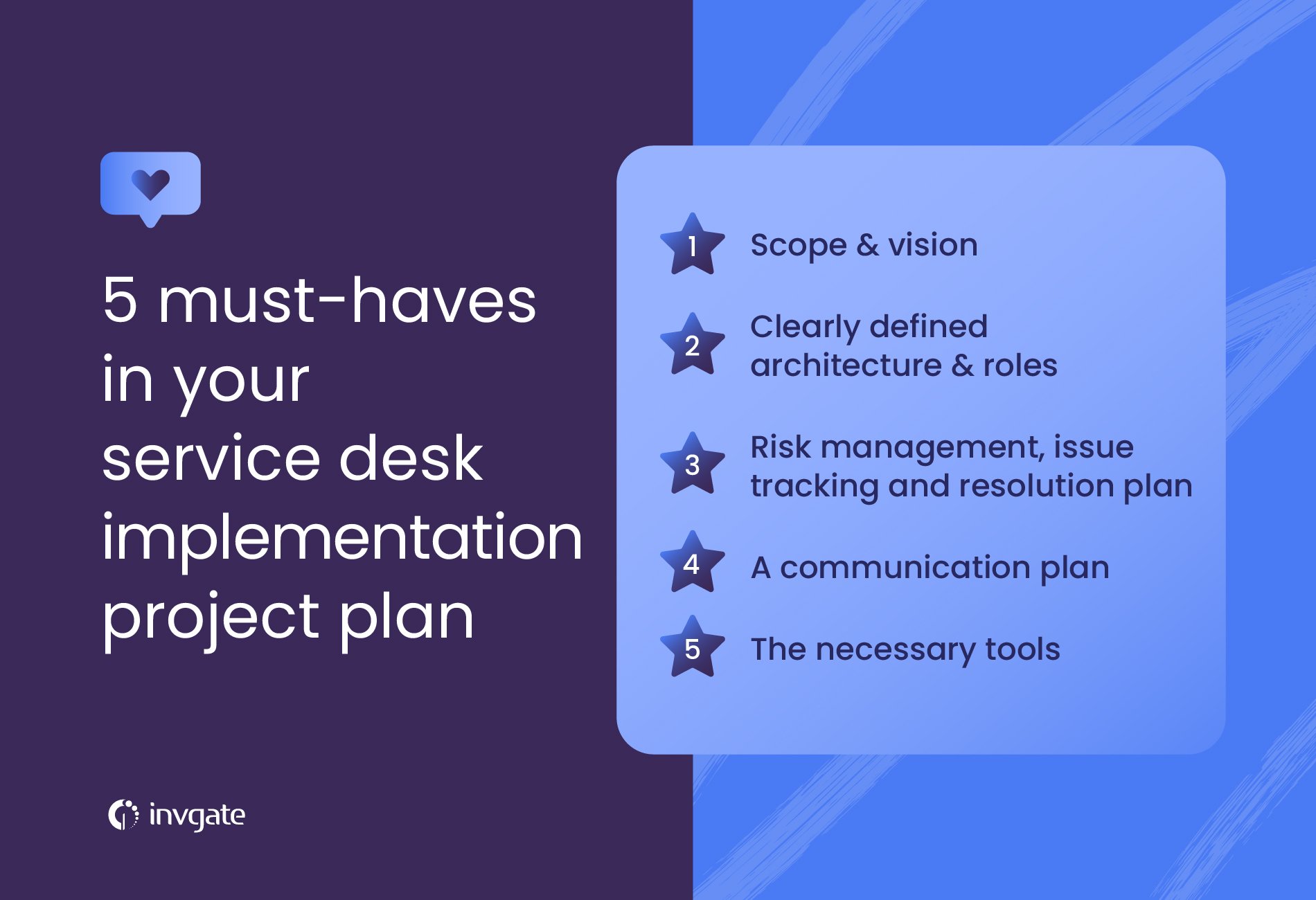 What are 5 must-haves for your service desk implementation project plan?