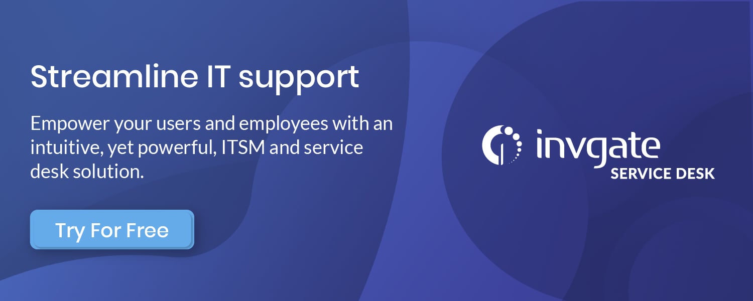 InvGate Service Desk is an on-premise and cloud-based service desk software that offers a complete set of ITIL-aligned features to help you streamline your ITSM processes.