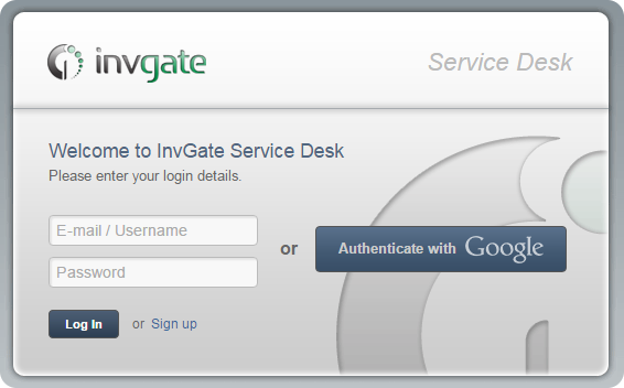 Service Desk with Google Accounts Authentication InvGate