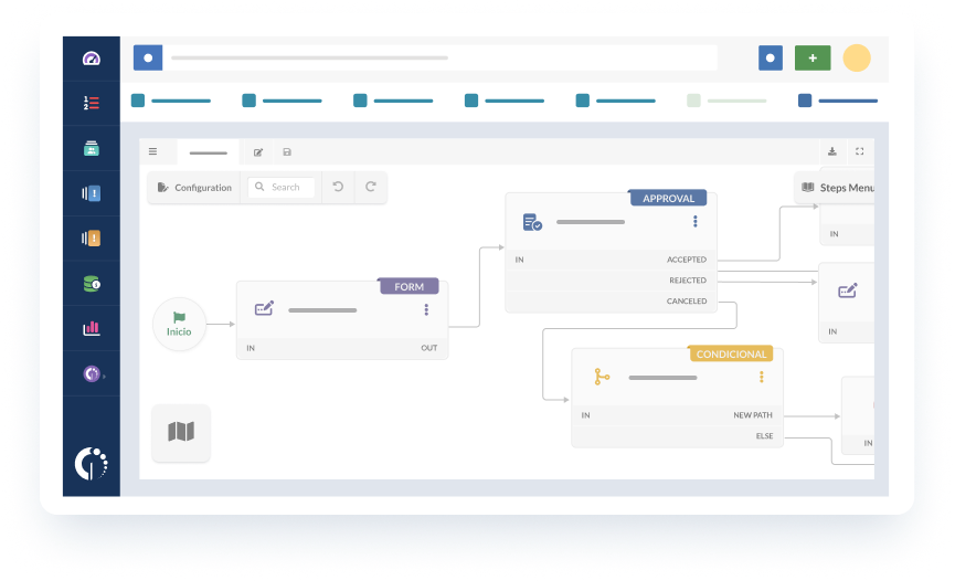 InvGate Service Management automated workflow builder.