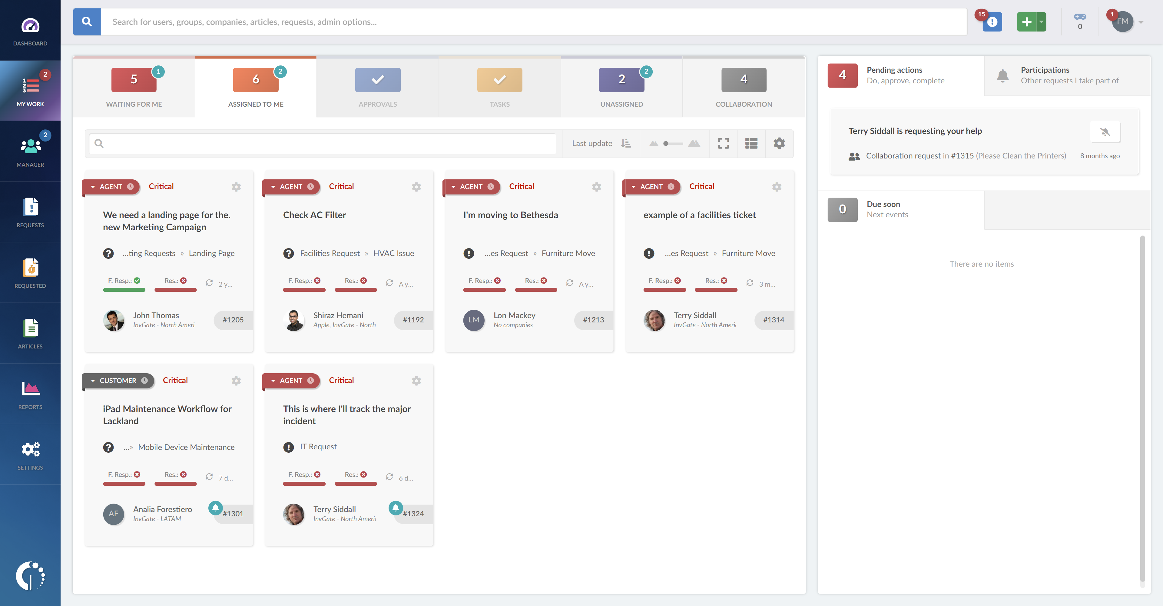 Ticket view of the InvGate Service Desk and Lansweeper integration looks like.