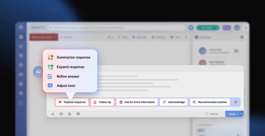Example of the first layer of AI adoption in ITSM within InvGate Service Management.