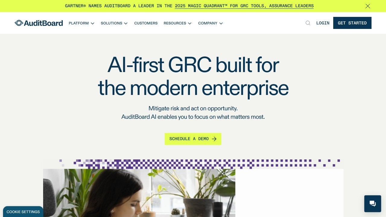 Auditboard website screenshot.
