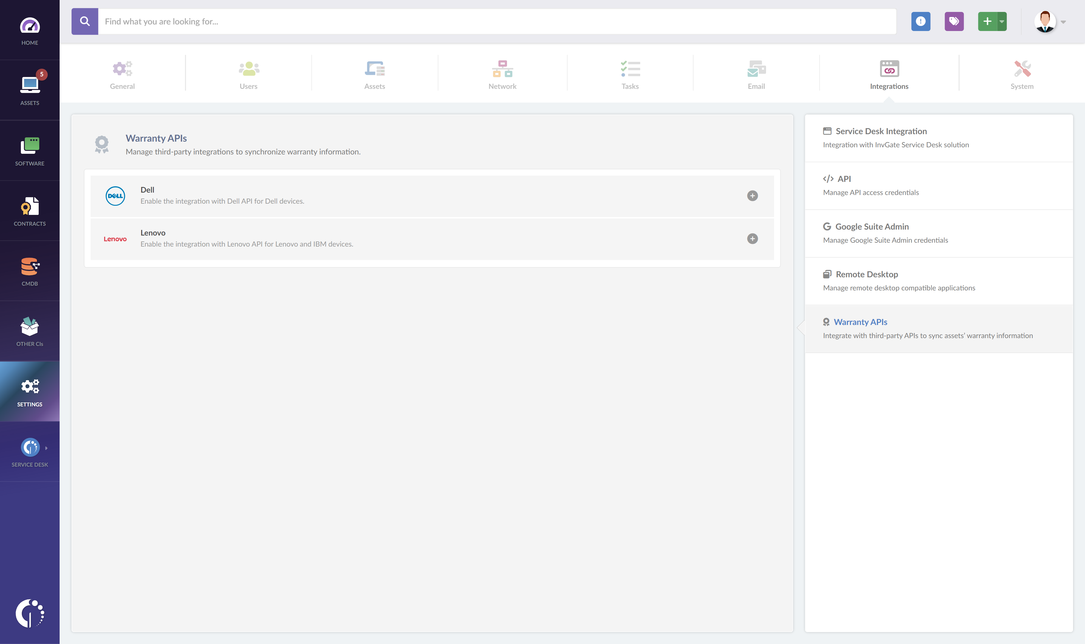 On InvGate Insight, you can automate warranty detection by leveraging the warranty's APIs.