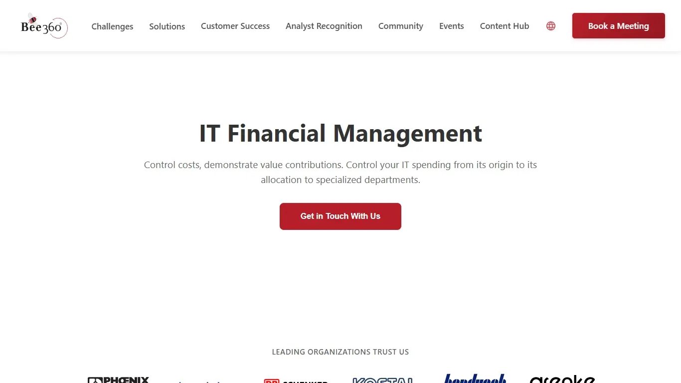 Bee360 ITFM software website.