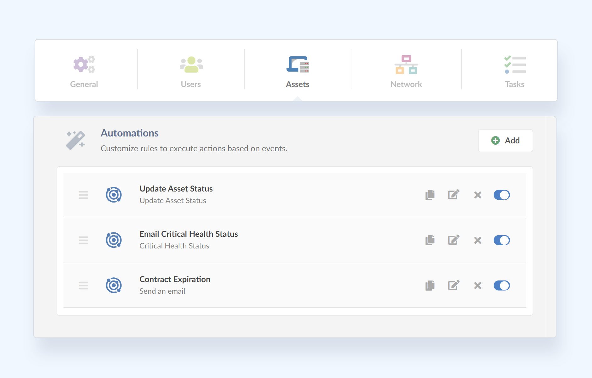 Contract expiration reminder automation on InvGate Insight.