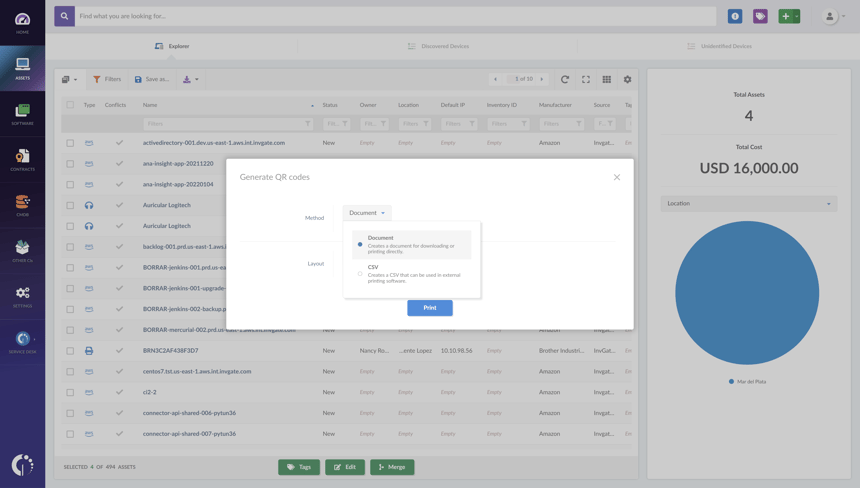 InvGate Insight - Even though you were already able to assign QR codes to your assets in order to track them, now you can do the whole thing in 