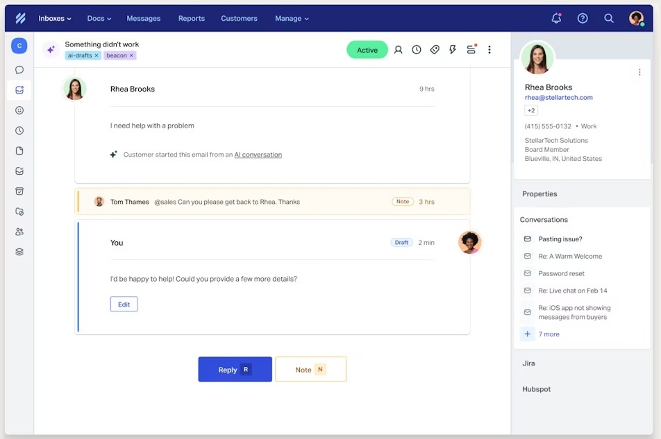 Helpscout UI