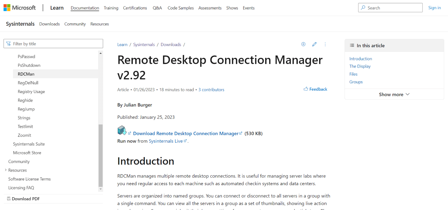 RDCMan How to Manage Multiple Remote Connections in Microsoft