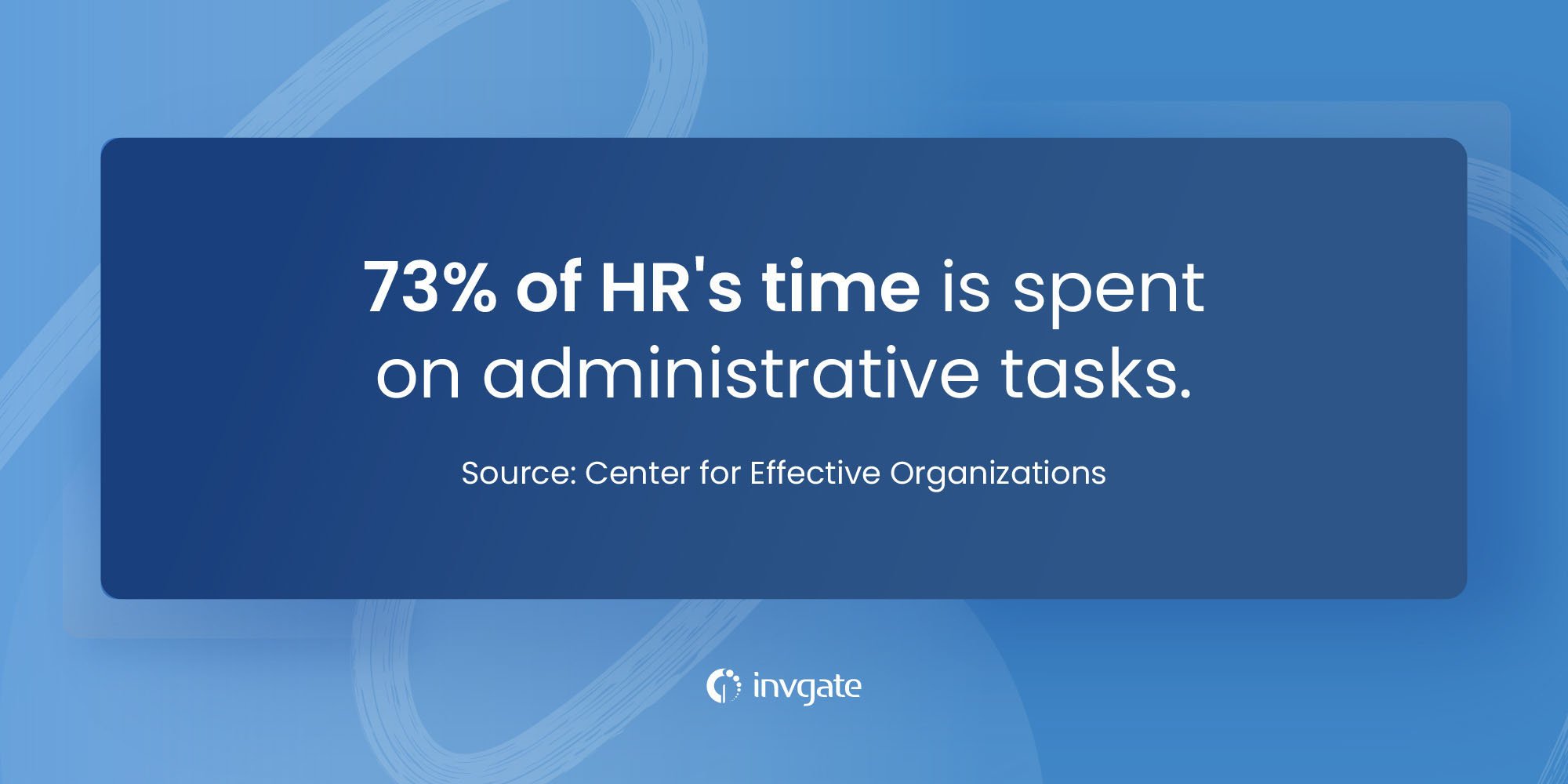 By automating employee offboarding, you'll be allowing your HR department to put their time to better use, especially since 73% of their time is spent on administrative tasks. 