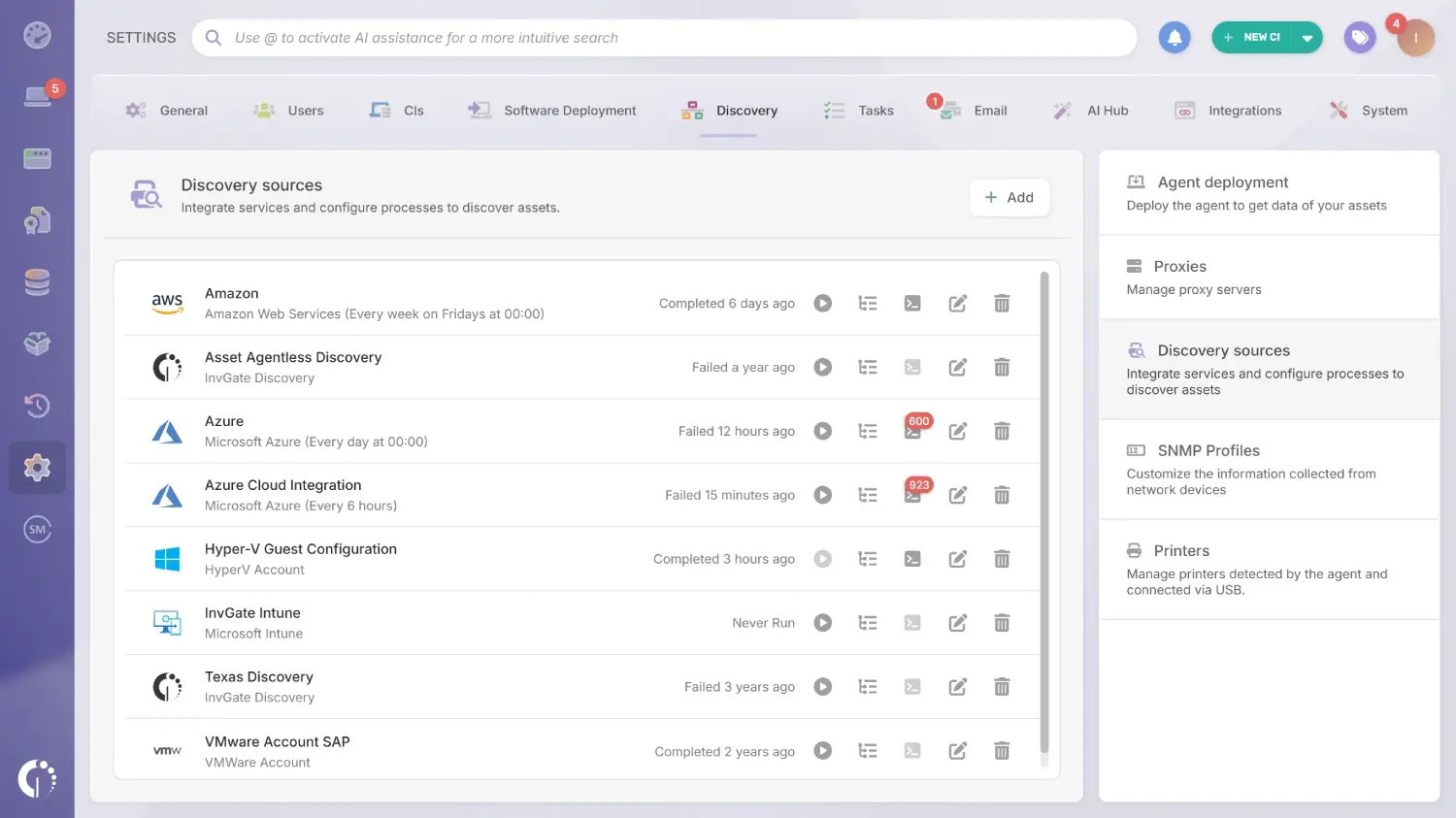 How to configure Hyper-V discovery in InvGate Asset Management.