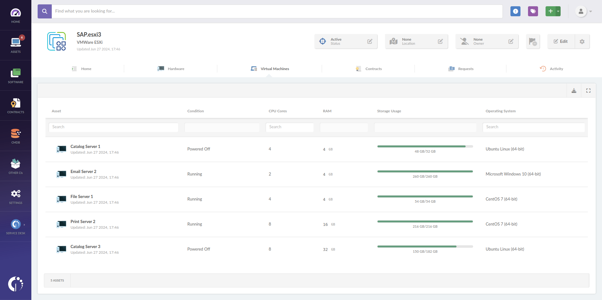 Integración InvGate Asset Management y VMWare
