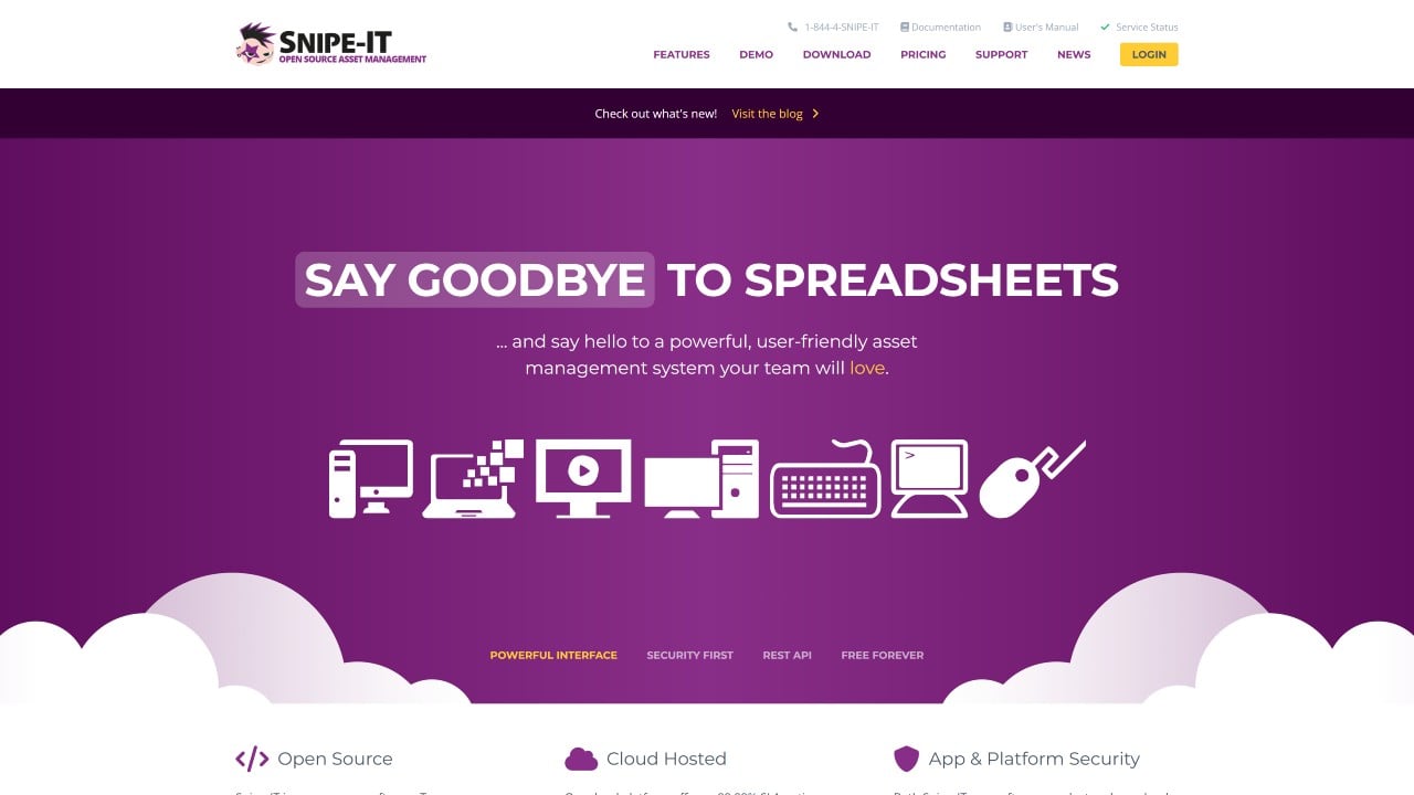 Snipe-IT website screenshot.