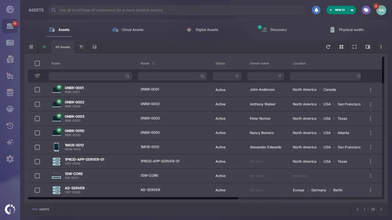 Building an initial inventory with InvGate Asset Management.