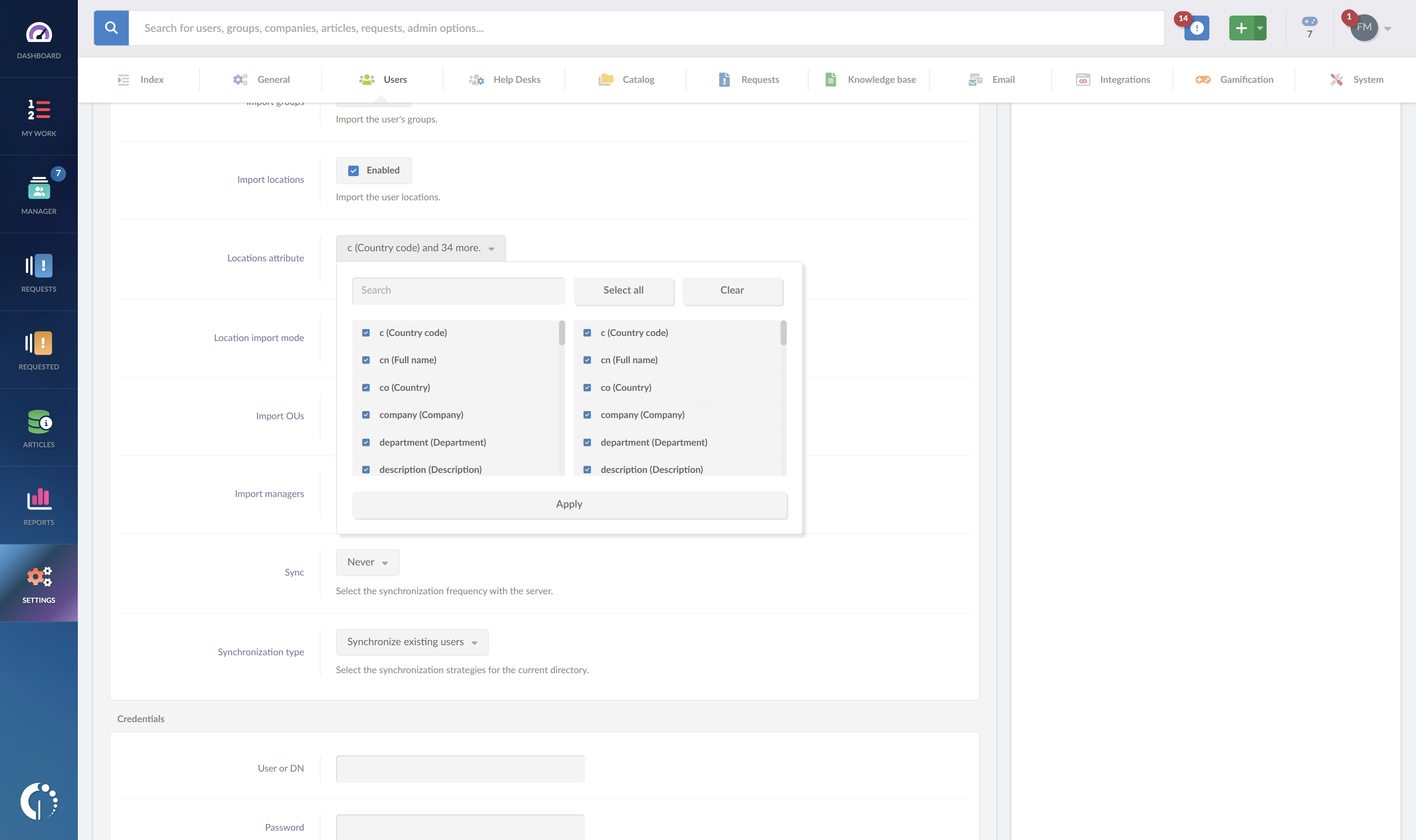 Importing locations from LDAP and SCIM services into InvGate Service Desk is critical for assignment rules, triggers, and reports.