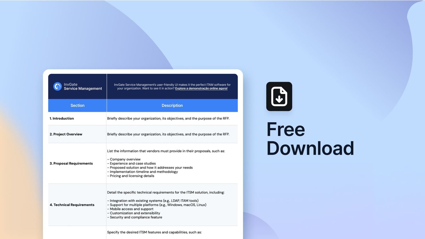 Free ITSM RFP template [Guide and Download]