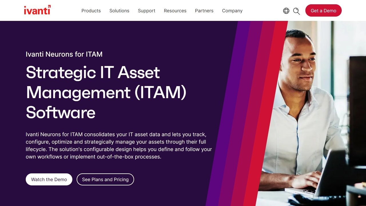 Screenshot of the Ivanti Neurons for ITAM website.