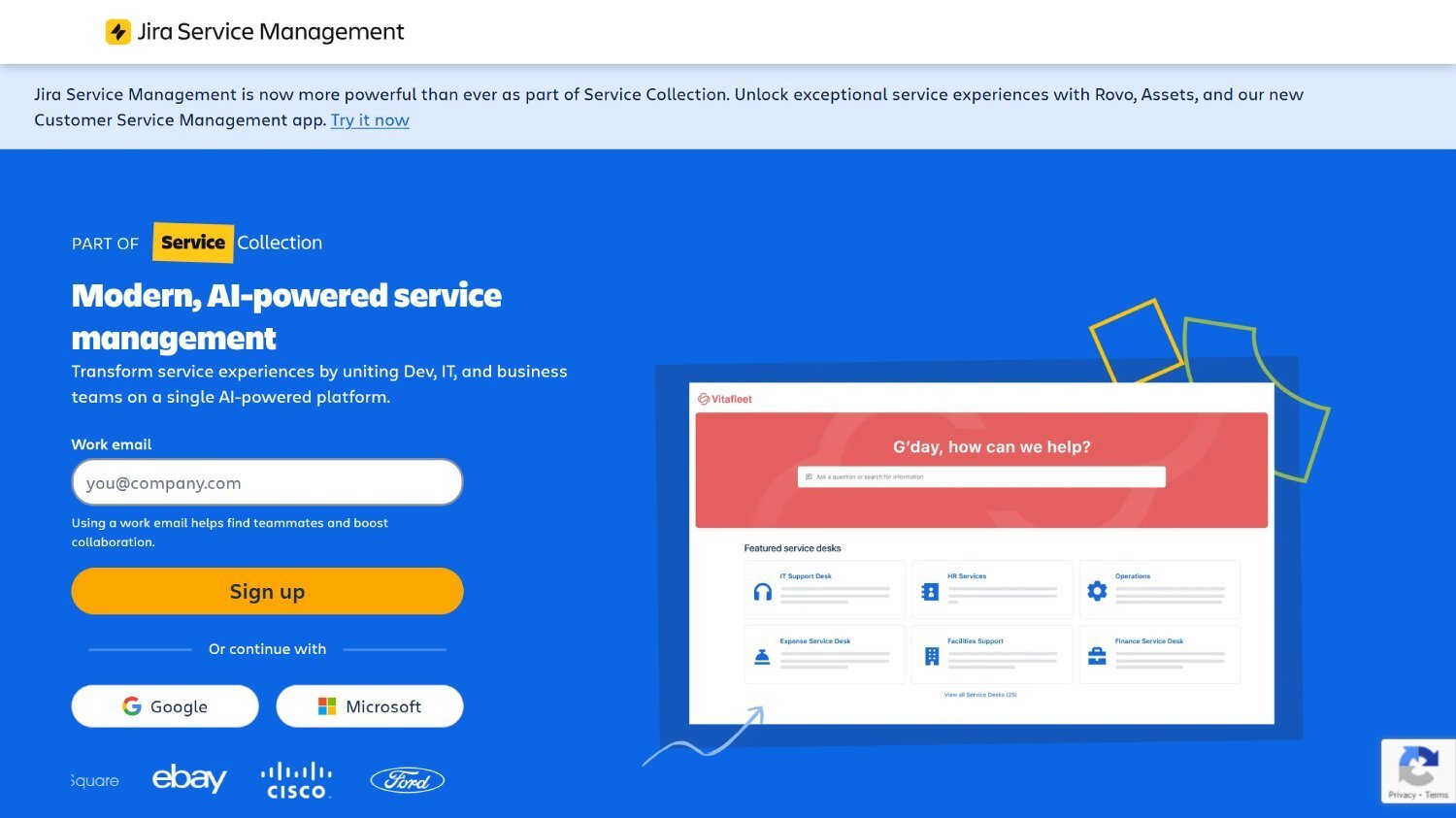 Screenshot de Jira Service Management.