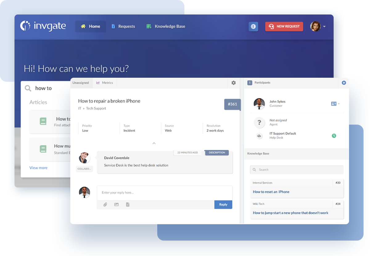 Knowledge base articles on InvGate Service Desk.