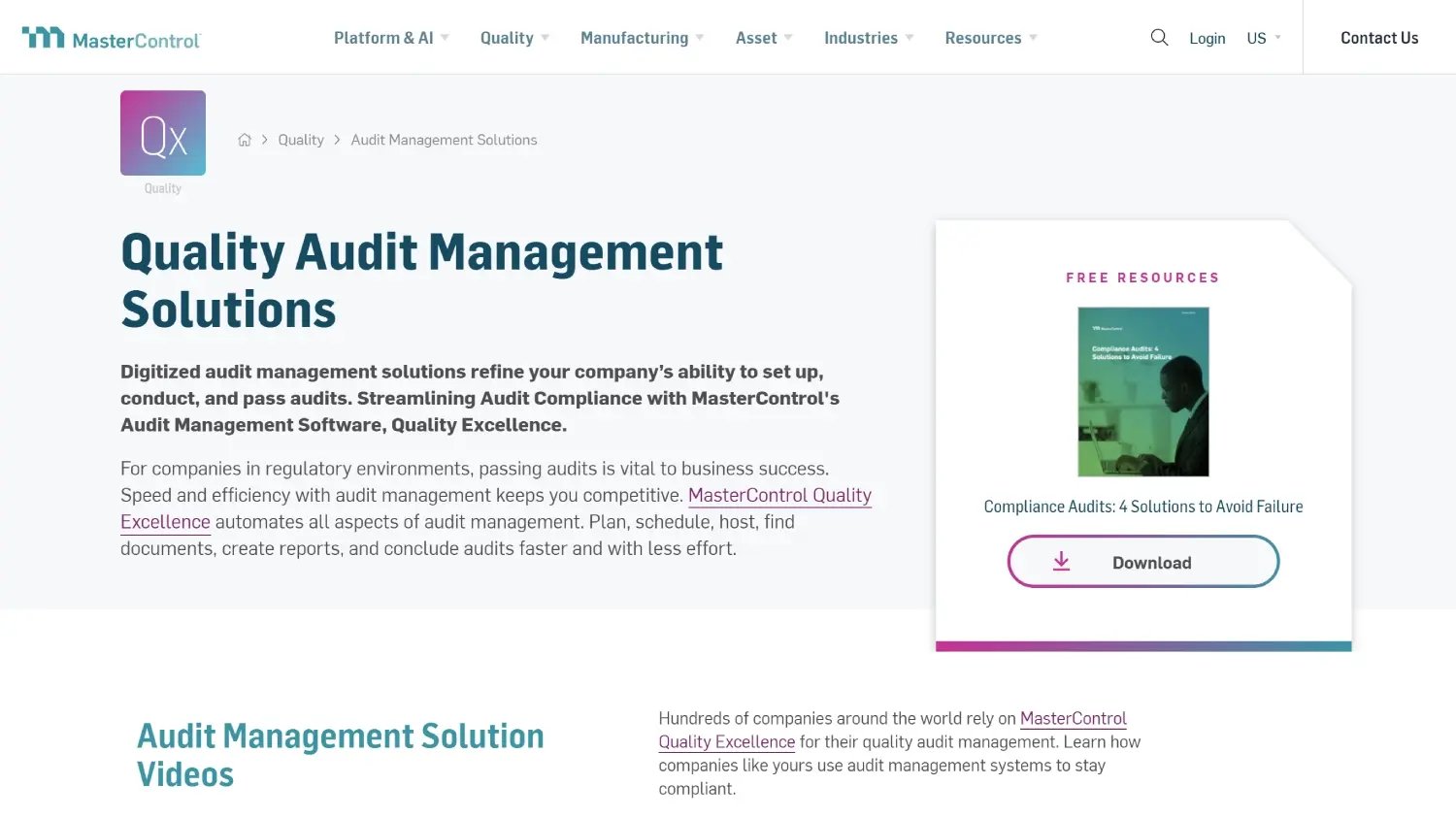 Mastercontrol screenshot. 