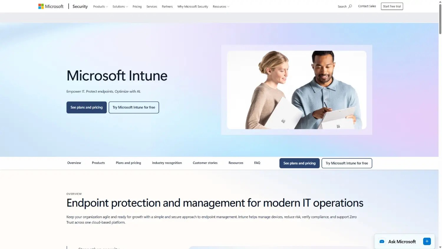 App deployment in Microsoft Intune.