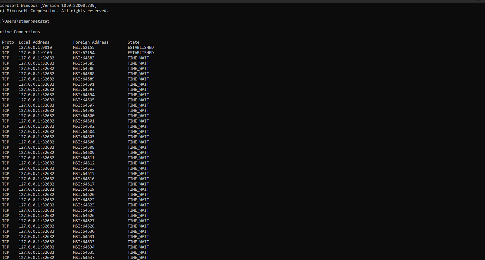 netstat is another command-line tool to find the network statistics for your entire infrastructure.