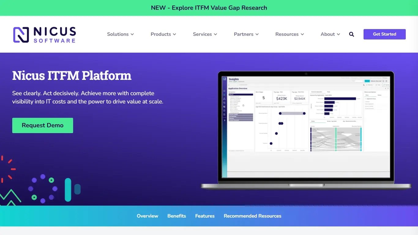 Nicus ITFM Platform website.