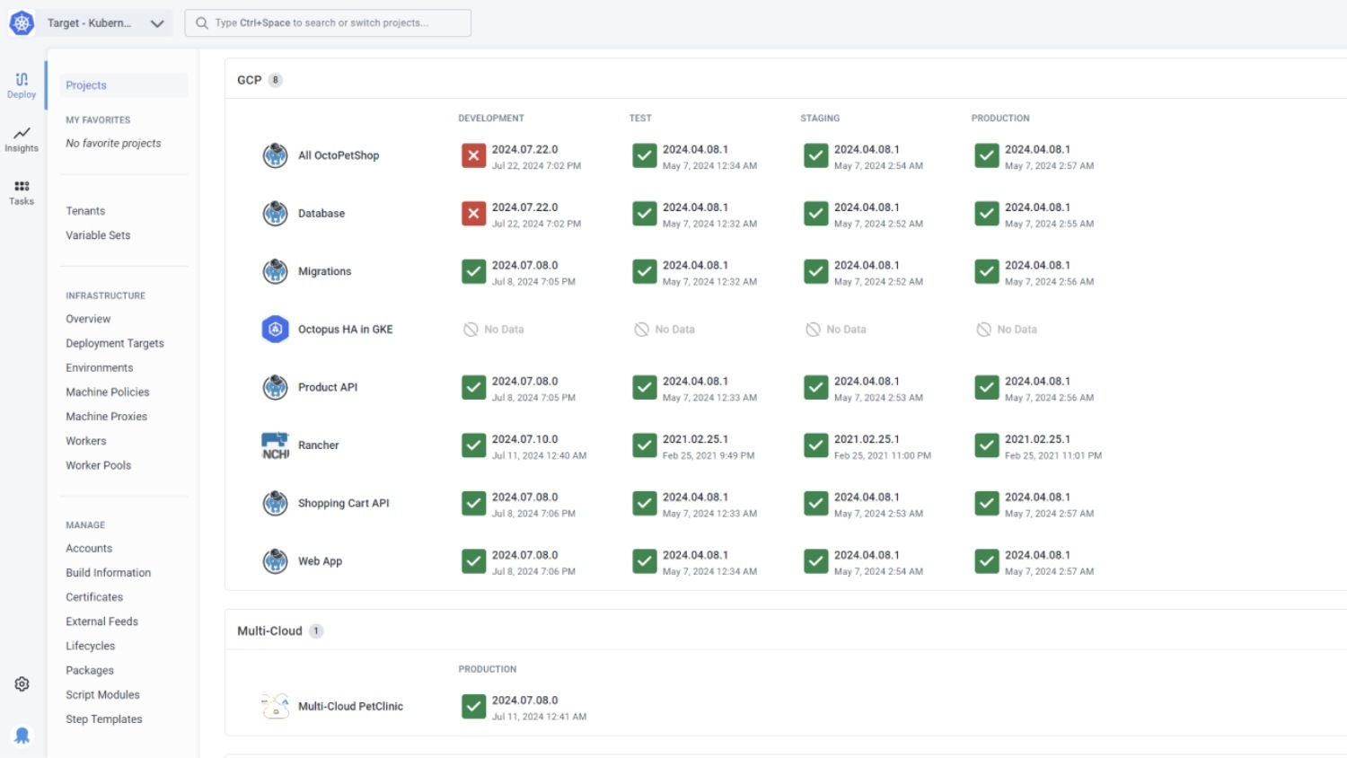 Octopus Deploy - Interface.