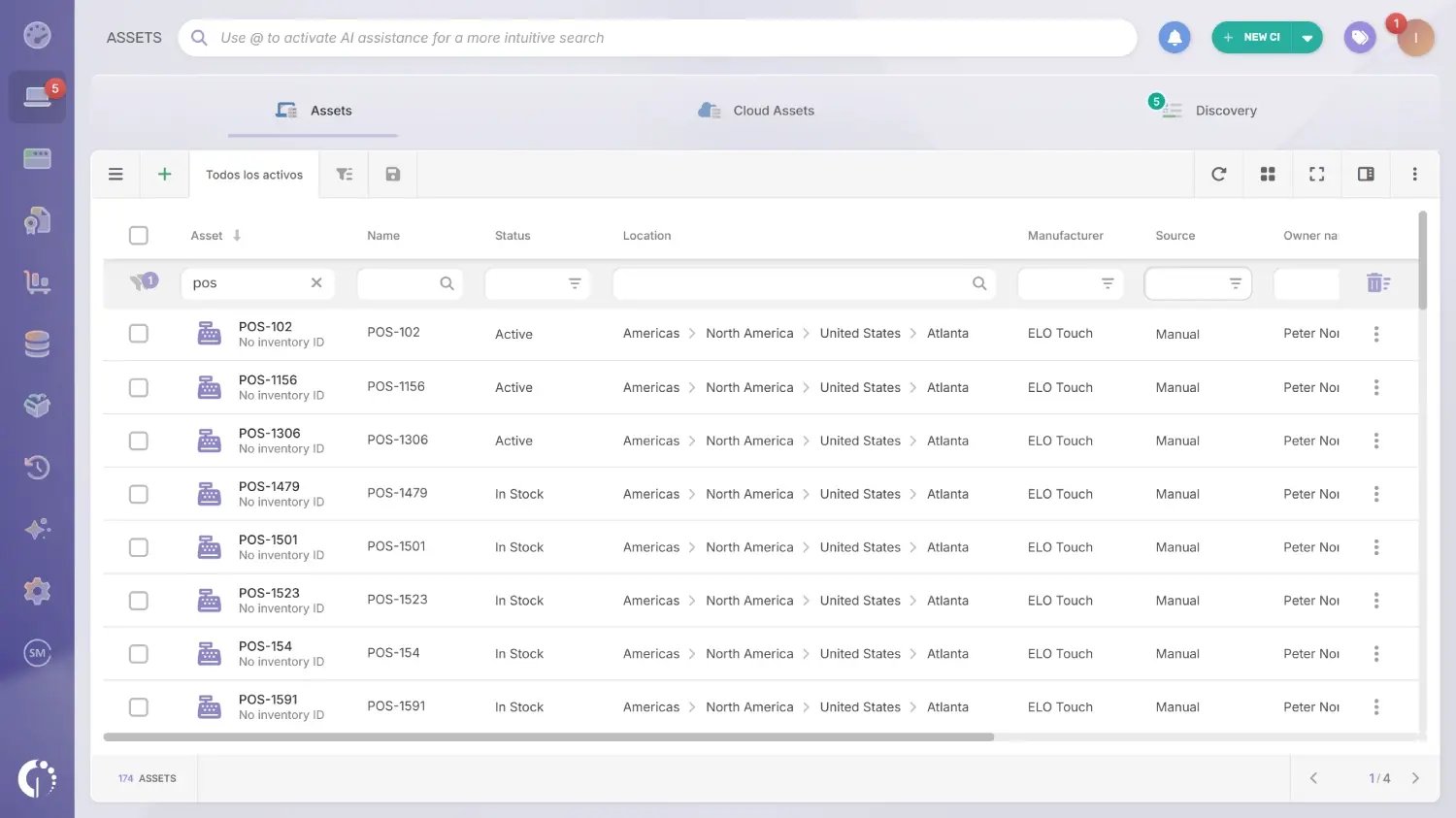 POS Hardware Asset Management in InvGate Asset Management.