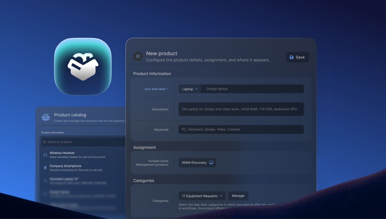 Introducing the Product Catalog in InvGate Service Management And InvGate Asset Management