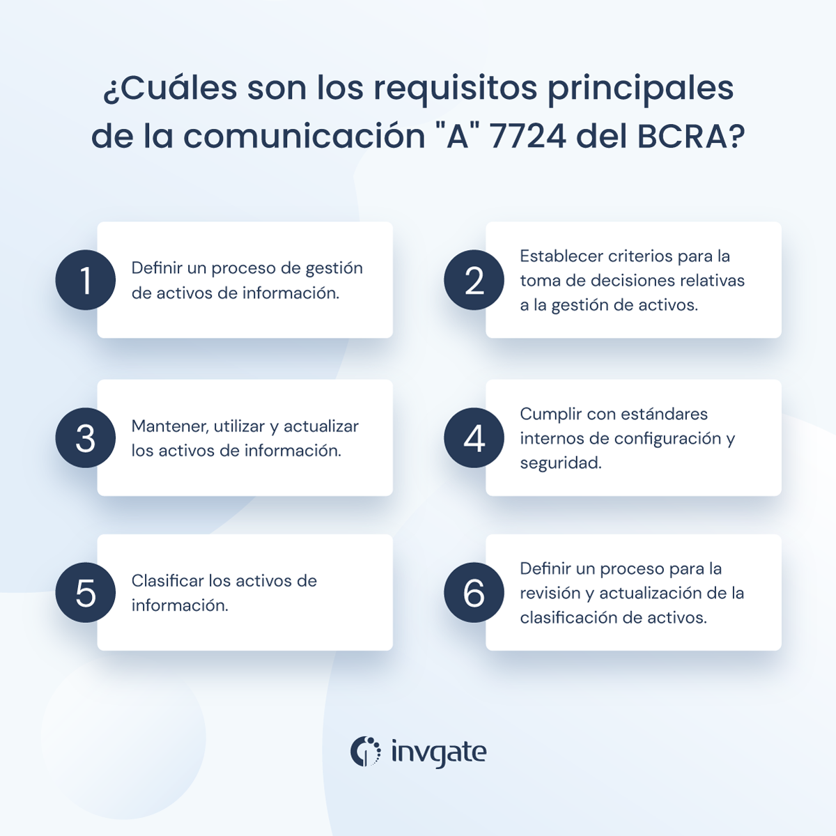 ¿Cuáles son los requisitos principales de la Comunicación "A" 7724 del BCRA?