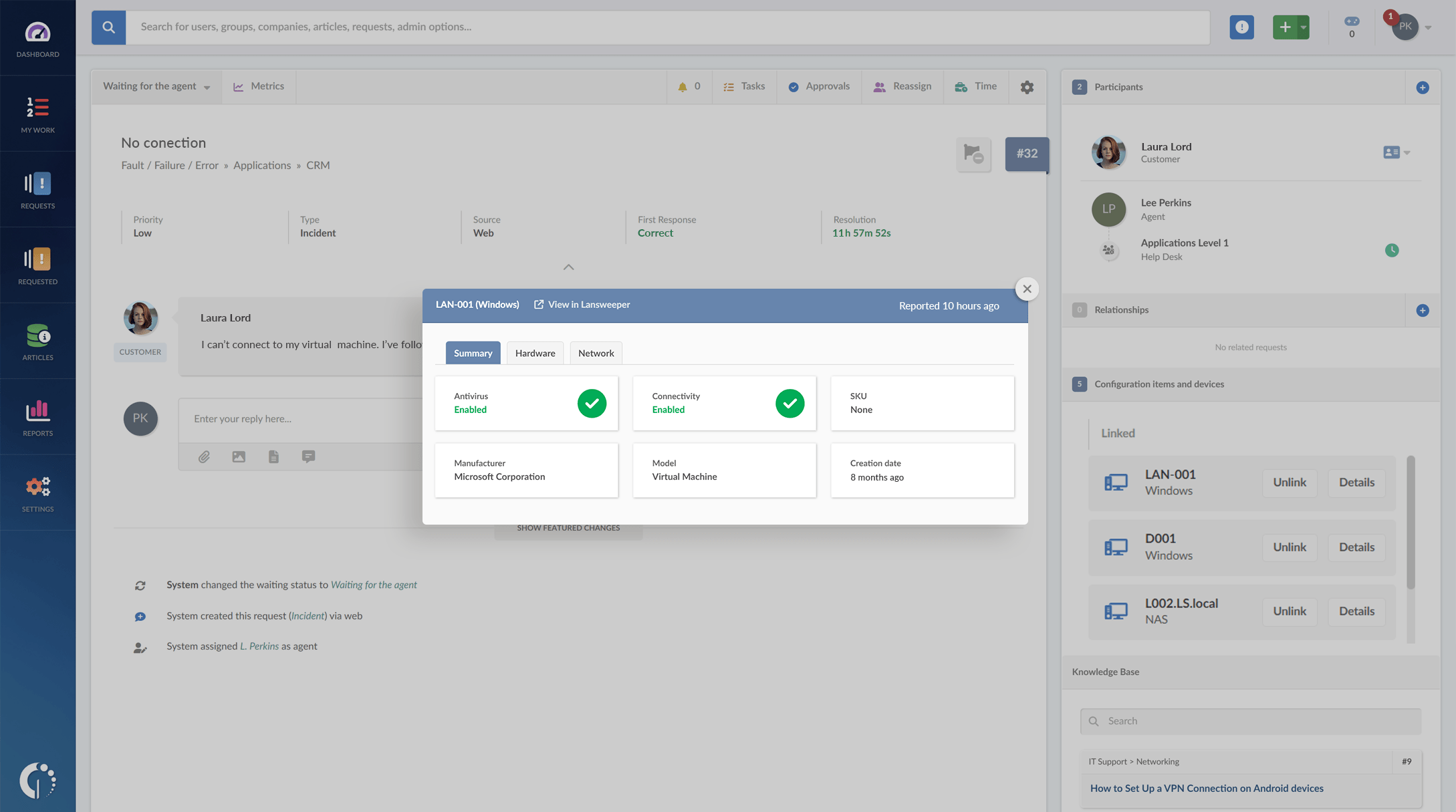 Integrar InvGate Service Management con Lansweeper para potenciar tu ITSM