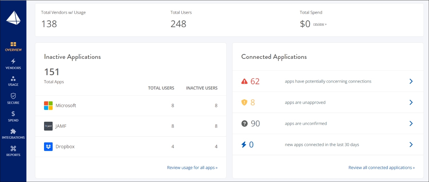 SailPoint SaaS Management's interface.