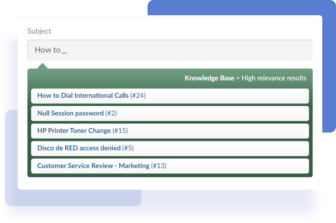 InvGate Service Management includes easy knowledge base management