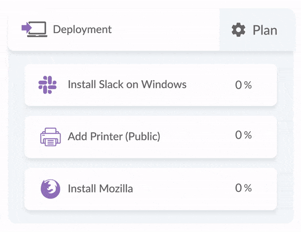 Software deployment en InvGate Asset Management.