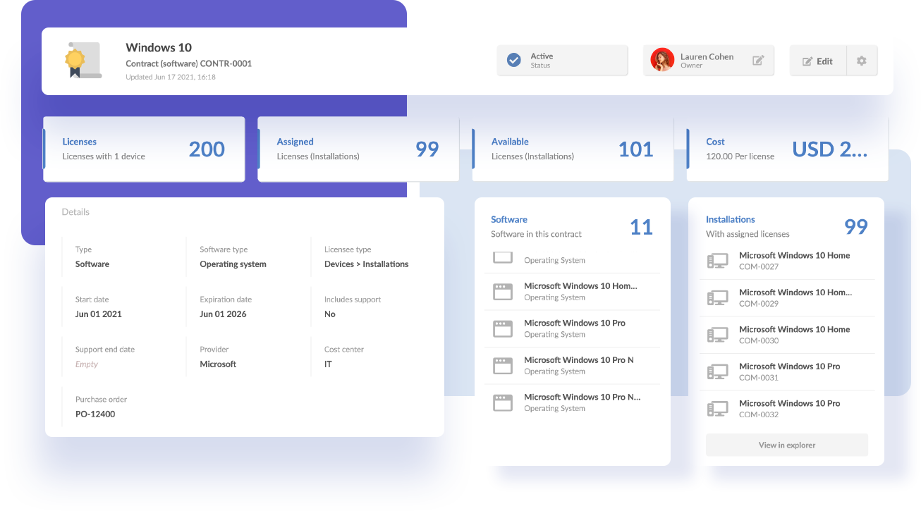 InvGate Insight's oftware metering tool will start analyzing and reporting the usage time of the applications executed on each company device.