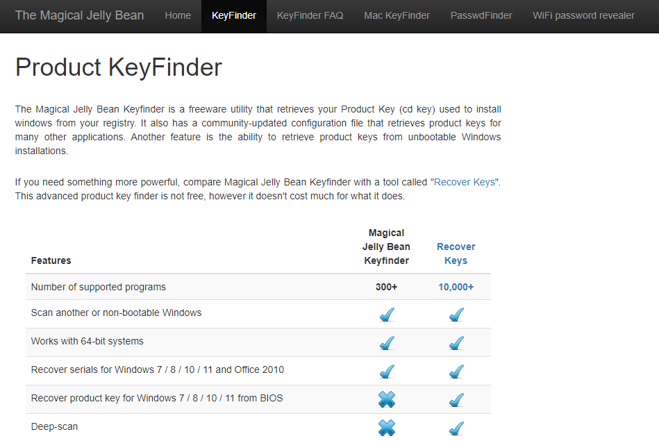 Windows utilities for SysAdmins: Keyfinder.