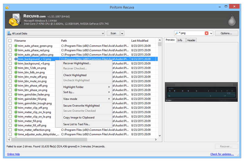 Windows utilities for SysAdmins: Recuva.