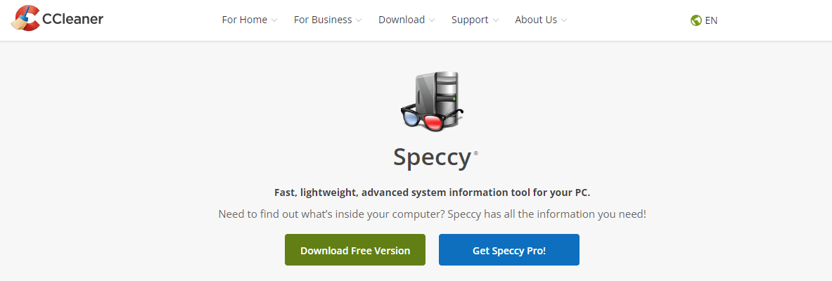 Windows utilities for SysAdmins: Speccy.