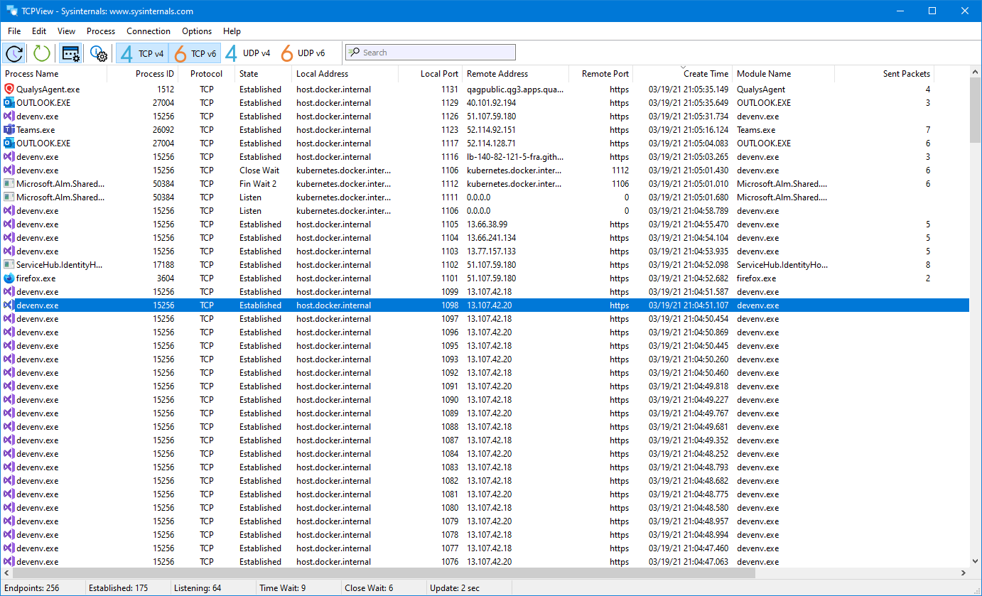 Windows utilities for SysAdmins: TCPview.
